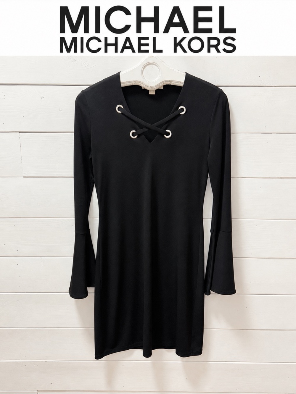 Michael Michael Kors Black Lace-Up Dress – Size